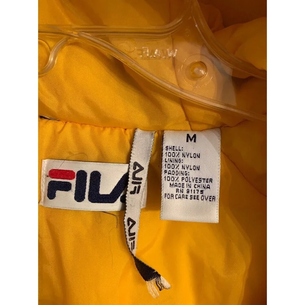 Parka Ski Jacket Boys Blue & Yellow THICK Size Medium Fila EXCELLENT Pre-Owned
